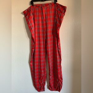 Red Plaid Stretchy Pants